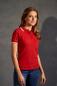 Preview: PROMODORO | Damen-Polo-Contrast-Stripes (fire red / white)