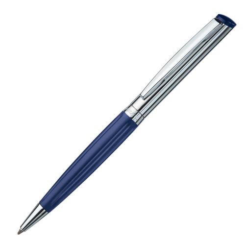Stempelkugelschreiber Diagonal Wave (blau-silber)
