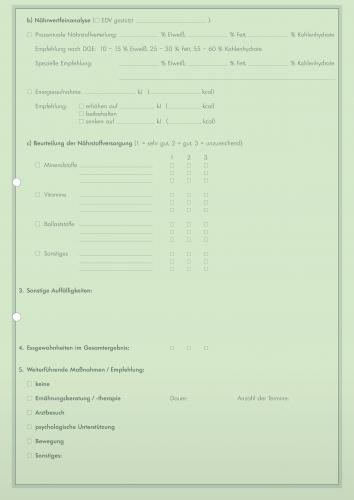 QUETHEB Auswertungsergebnisse der Ernährungs- und Gewichtsanalyse