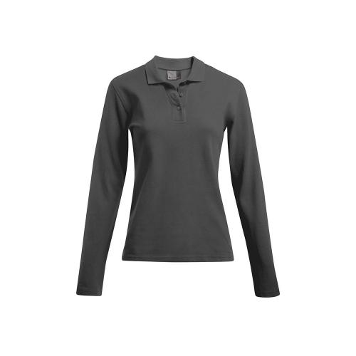 Promodoro | Damen Heavy Polo Longsleeve steel gray (E4605F)