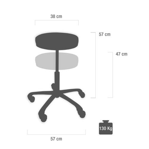 TEQLER Interior Rollhocker weiss (T135362weiss)