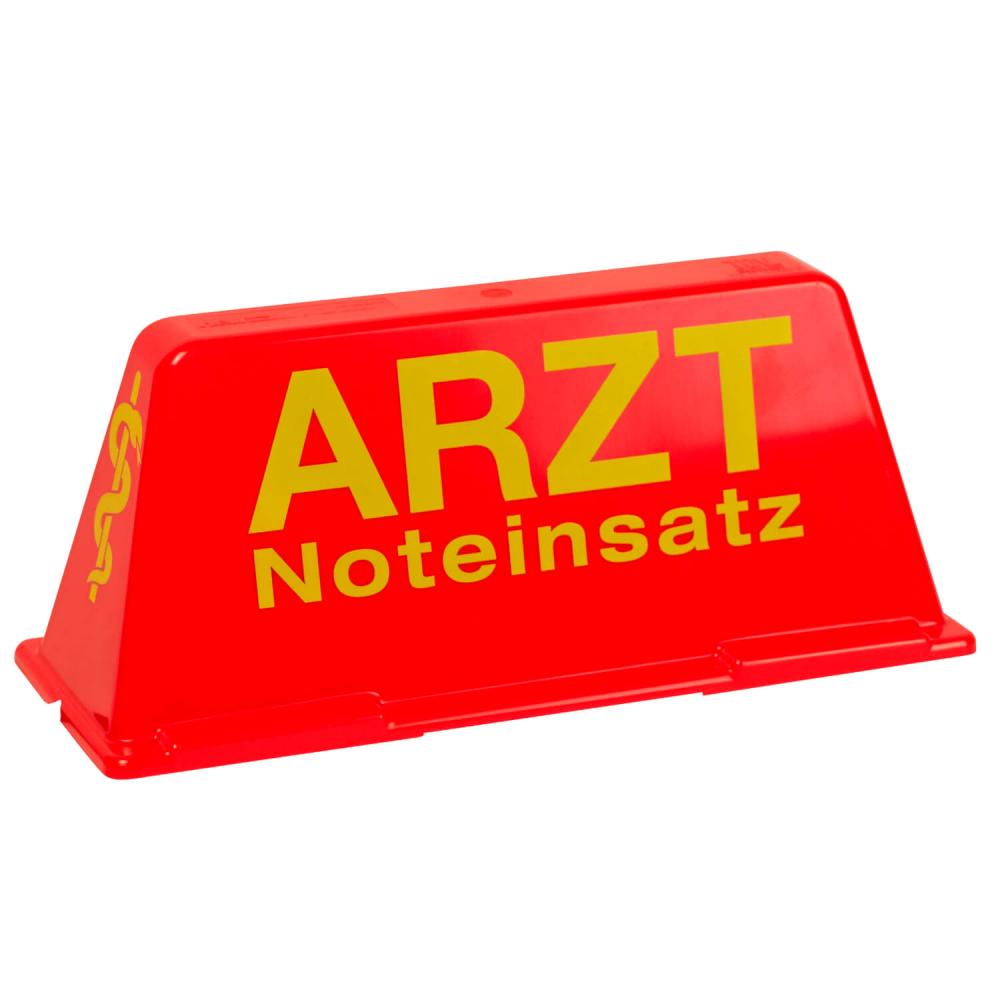 Dachschild Arzt Noteinsatz rot / gelb (unbeleuchtet)