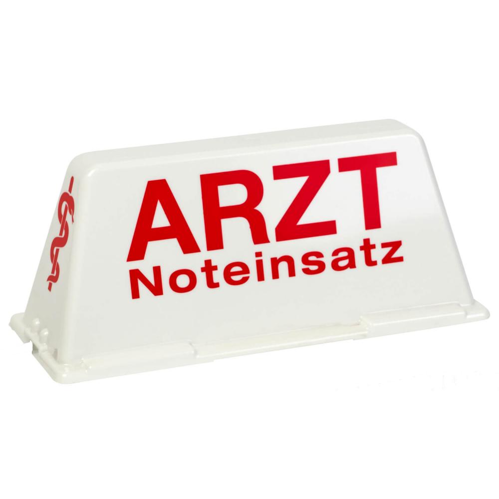 Dachschild Arzt Noteinsatz weiss-rot unbeleuchtet