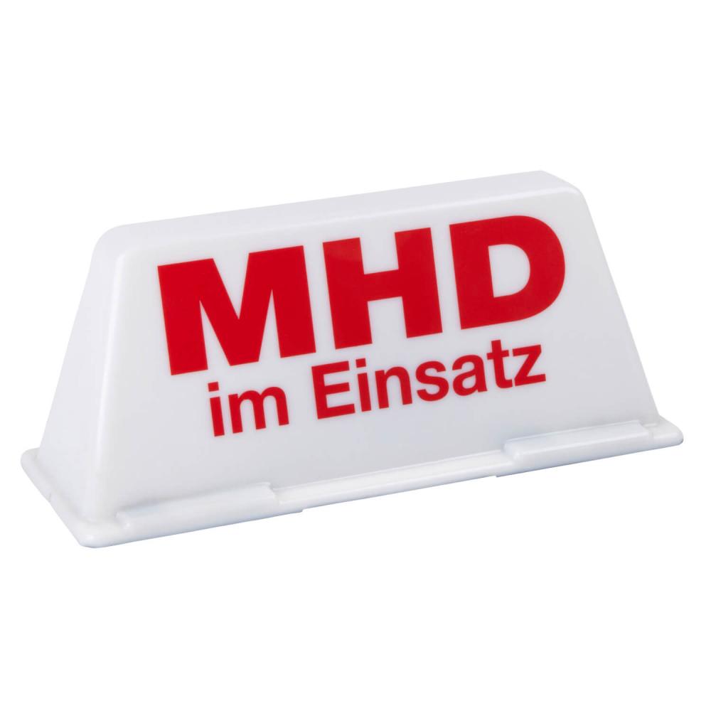 Dachschild MHD im Einsatz weiss rot unbeleuchtet