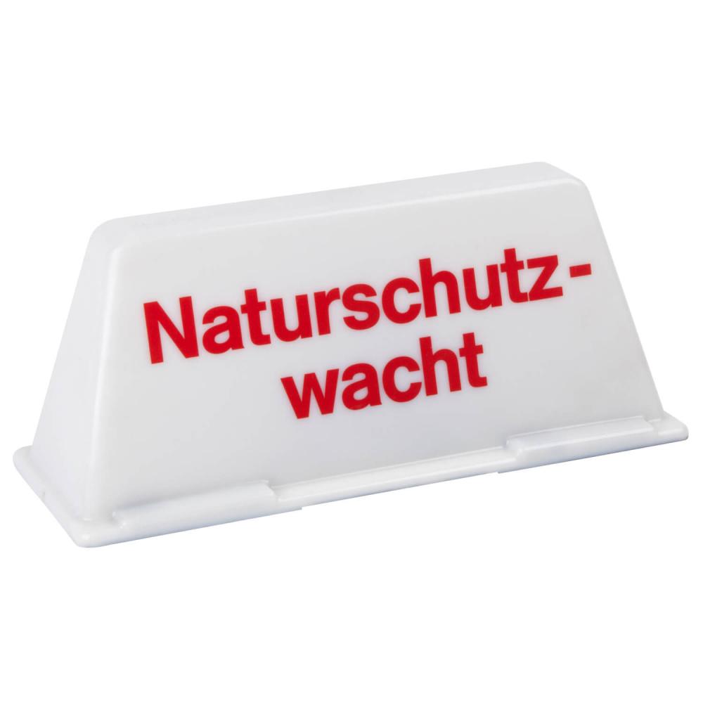 Dachschild Naturschutzwacht weiss rot unbeleuchtet