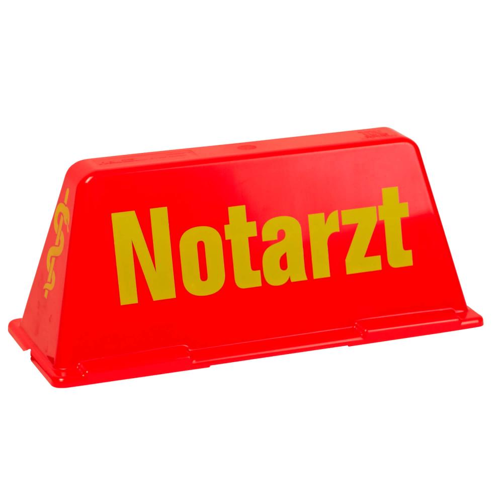 Dachschild Notarzt rot / gelb (unbeleuchtet)