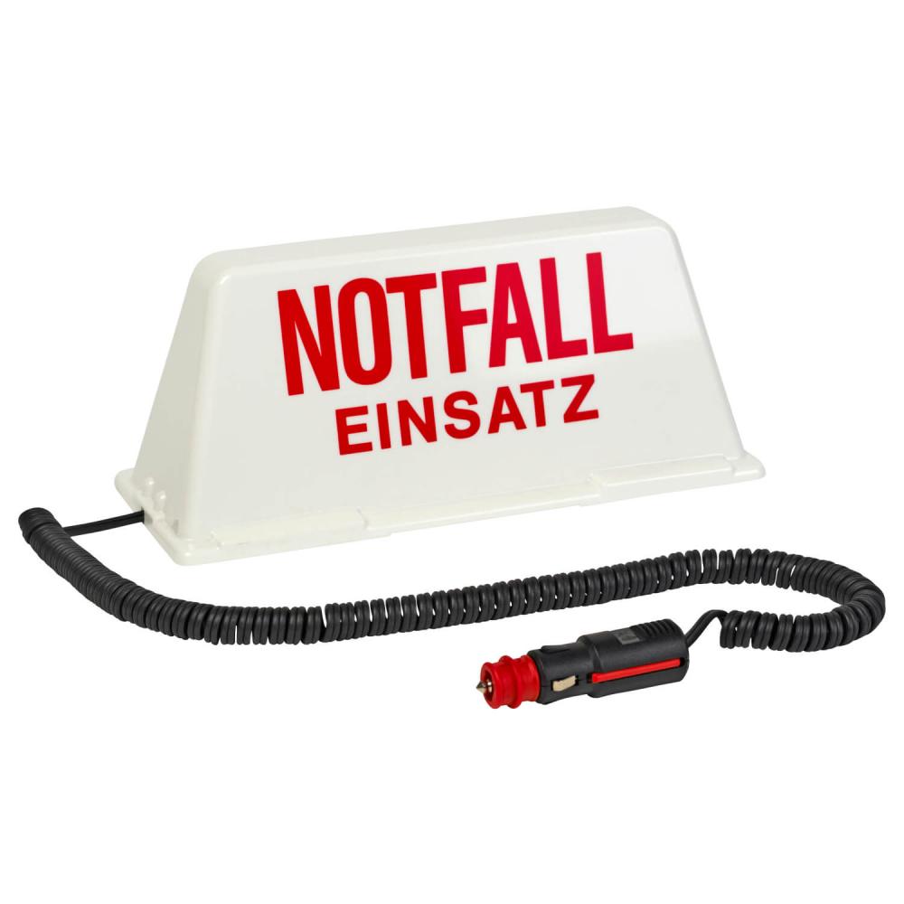 Dachschild Notfall Einsatz beleuchtet