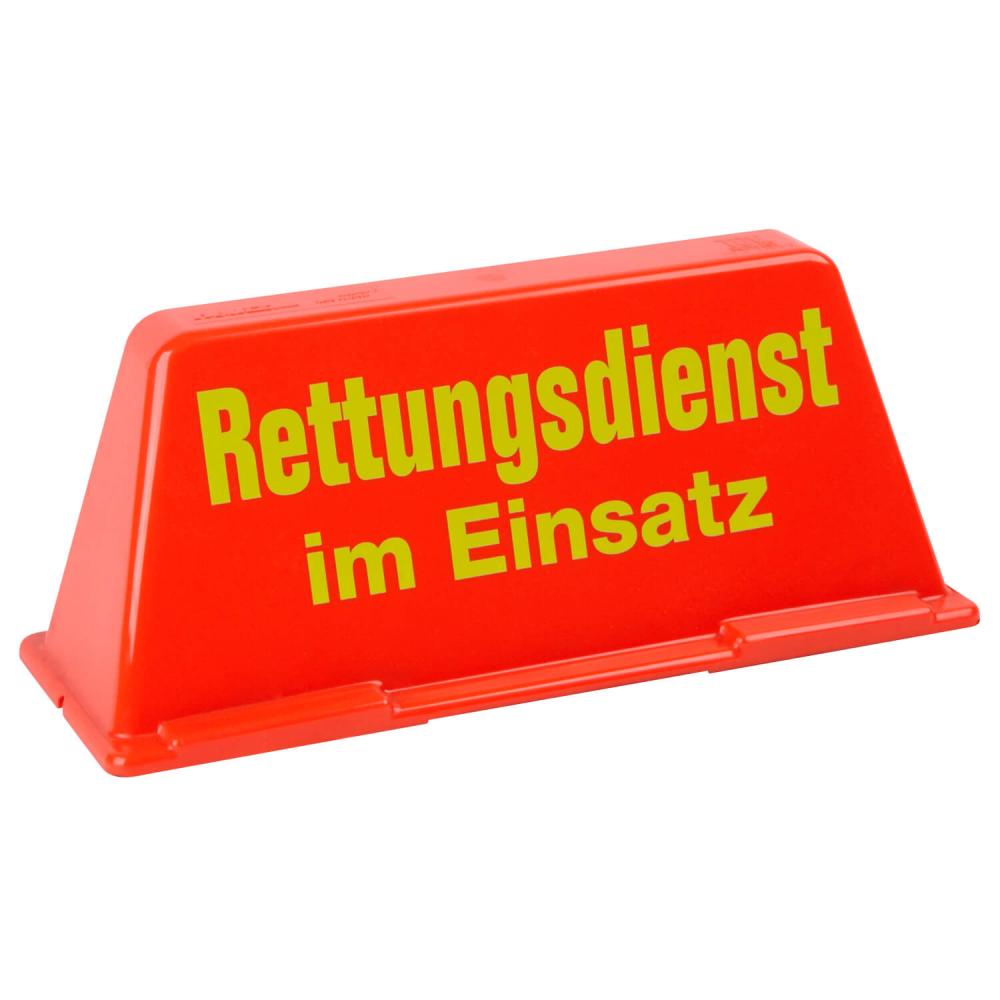 Dachschild Rettungsdienst im Einsatz rot / gelb (unbeleuchtet)