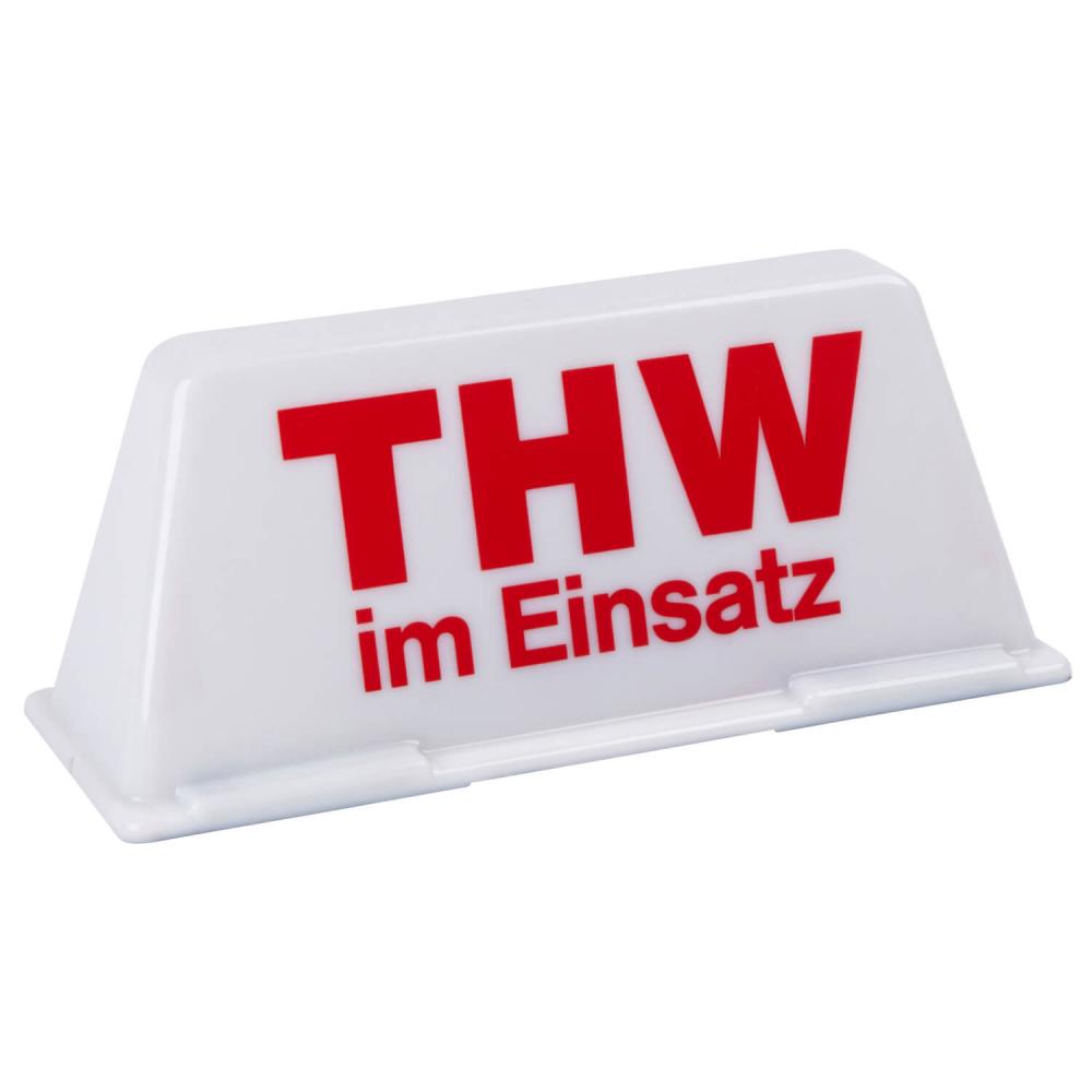 Dachschild THW im Einsatz weiss rot unbeleuchtet