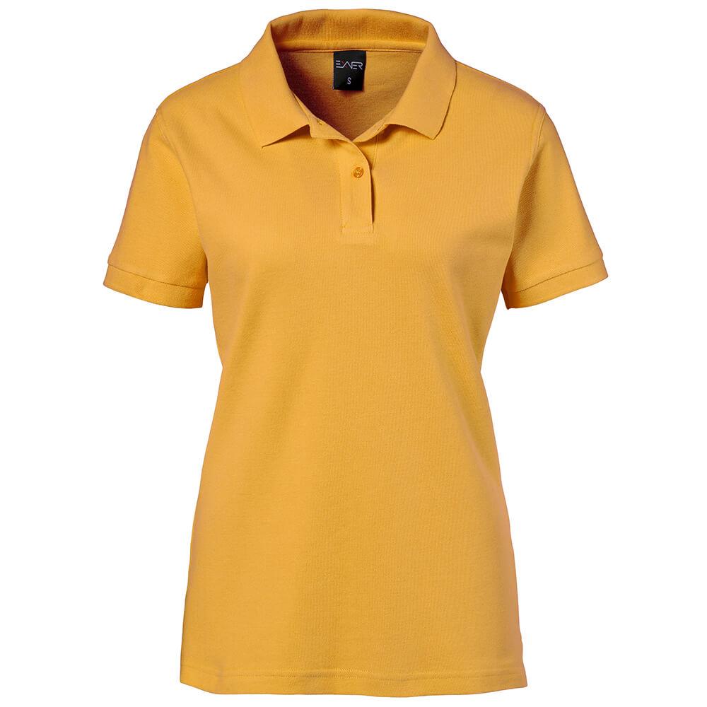 EXNER Damen-Polo-Shirt 100% Baumwolle gelb