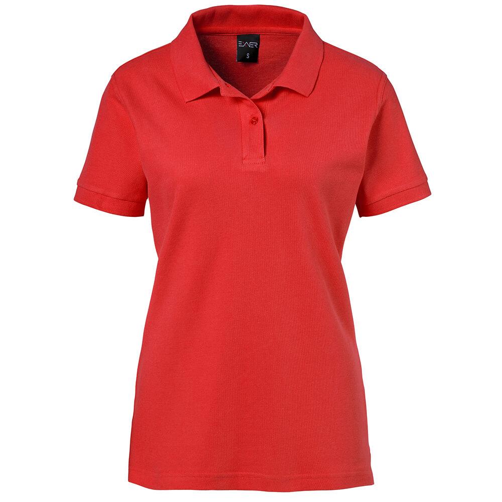 EXNER Damen-Polo-Shirt 100% Baumwolle rot