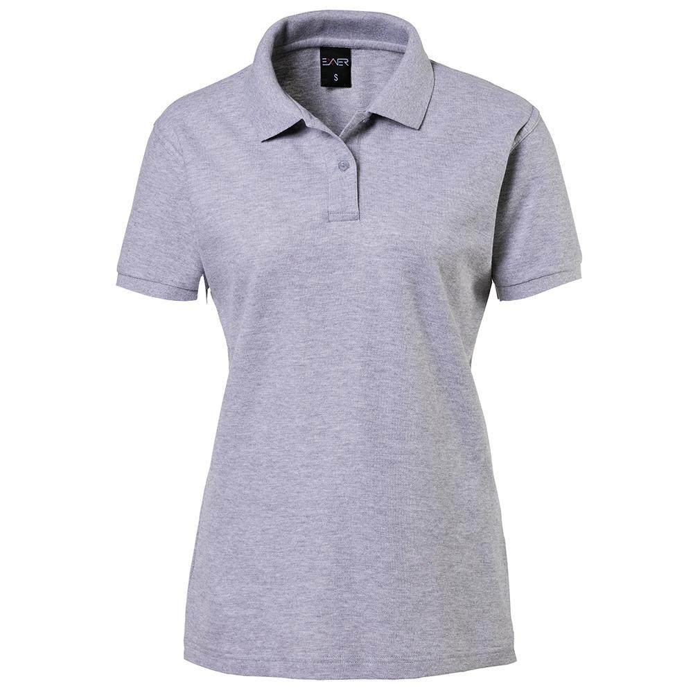 EXNER Damen-Polo-Shirt 100% Baumwolle silbergrau