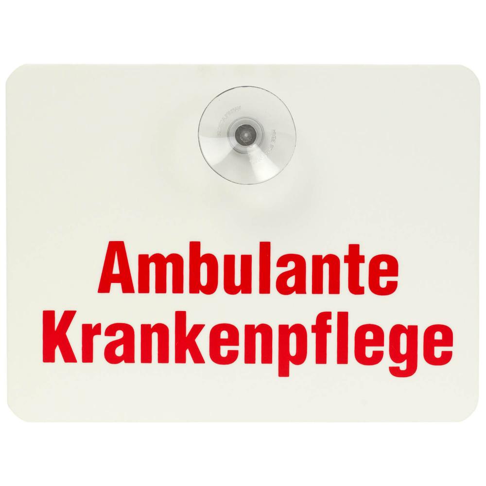 Innenschild mit 1 Saugnapf AMBULANTE KRANKENPFLEGE