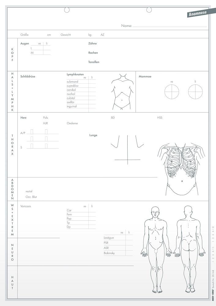 Med Org Anamnesebogen Allgemeinmedizin