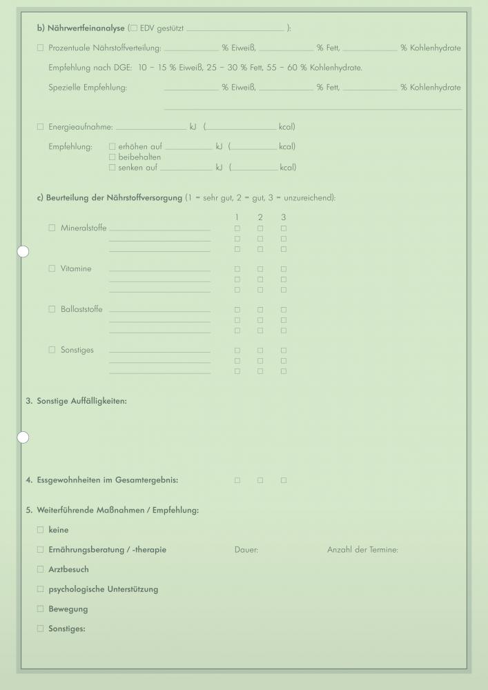 QUETHEB Auswertungsergebnisse der Ernährungs- und Gewichtsanalyse