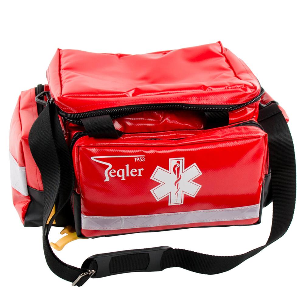 TEQLER Emergency Rettungstasche Notarzttasche Erste-Hilfe-Tasche Lüttich PVC rot